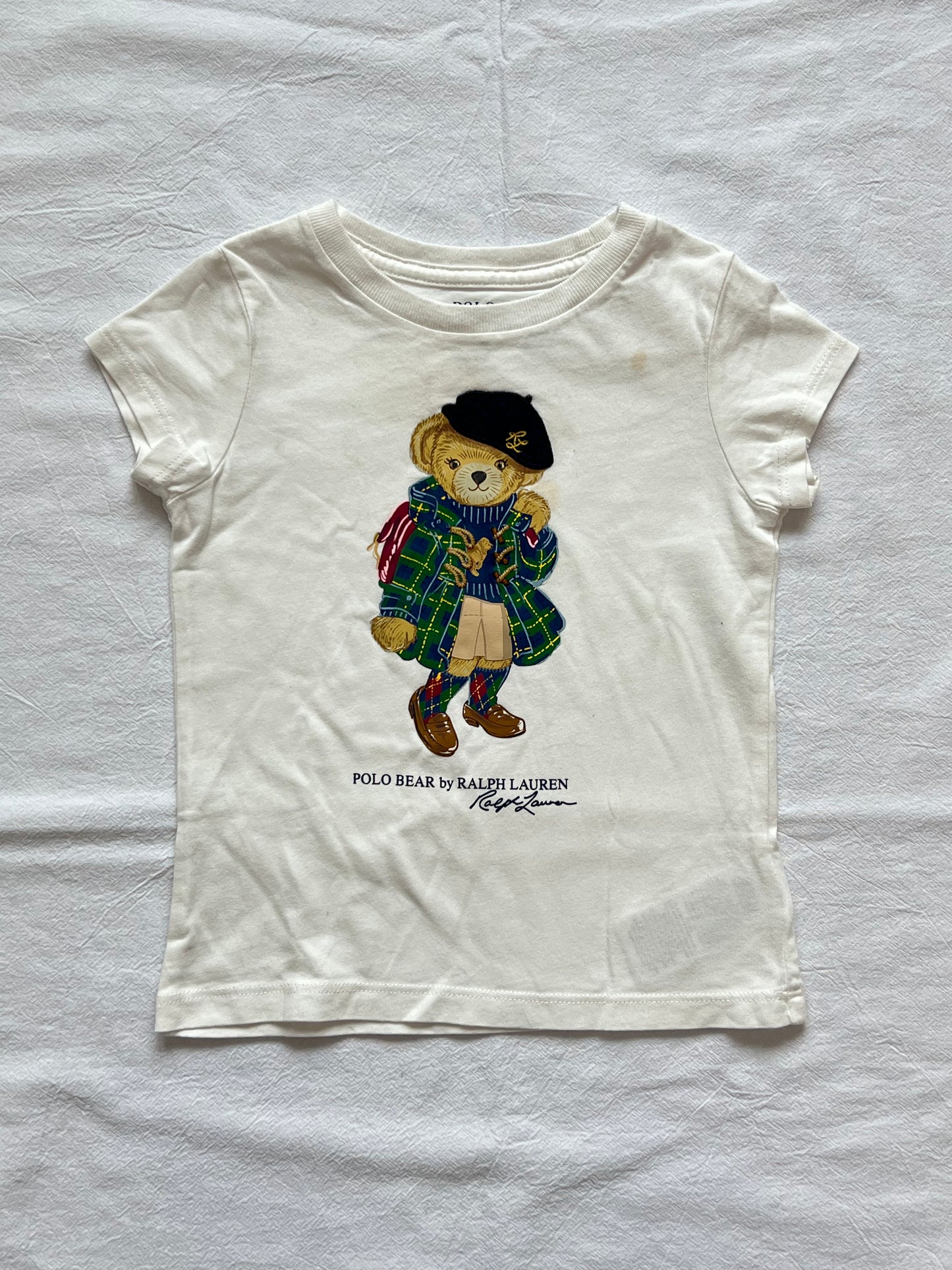 (Pre-loved) Polo Ralph Lauren Short Sleeve T Shirt 女童白短袖T恤 2T 90