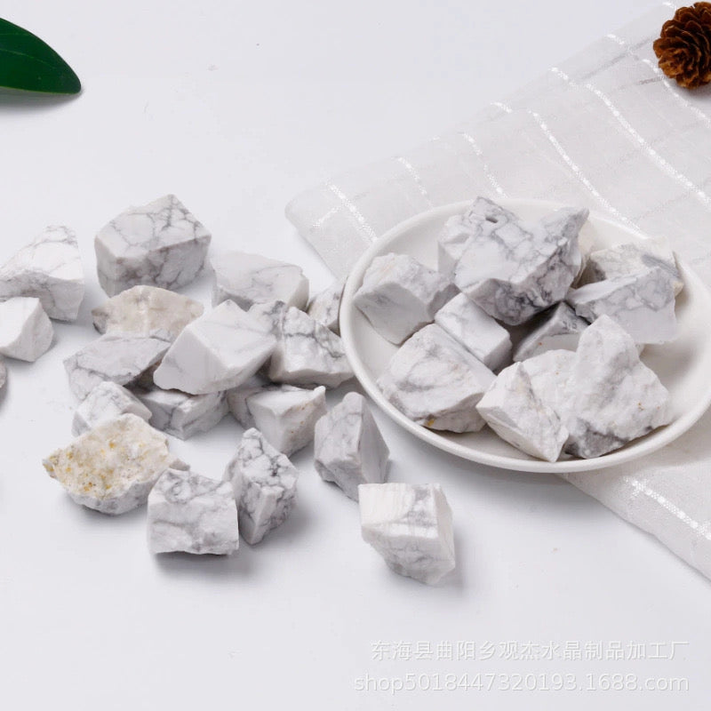 Natural Crystal Rough Stone 精油擴香石天然水晶原石 White Turquoise 白松石 200g