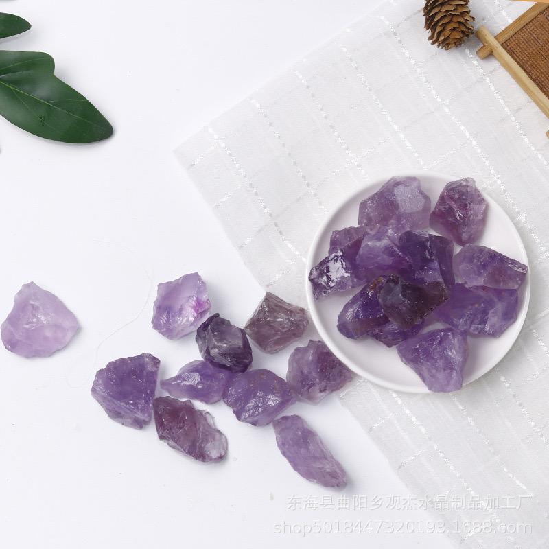 Natural Crystal Rough Stone 精油擴香石天然水晶原石 Light Amethyst 淺紫水晶 200g