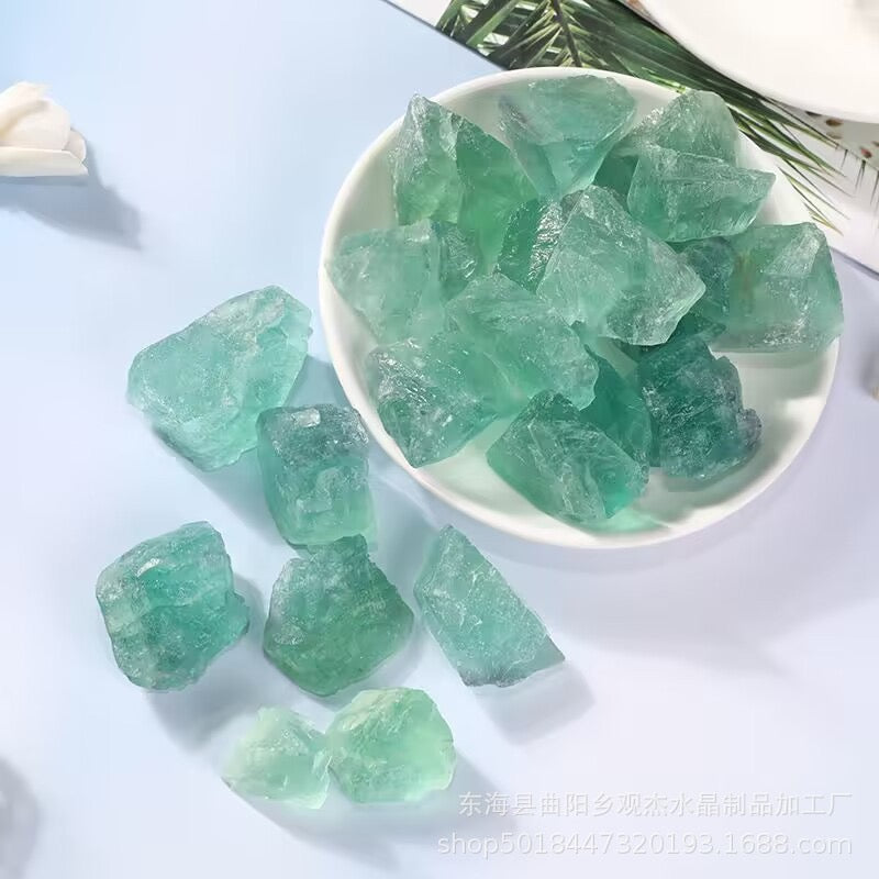 Natural Crystal Rough Stone 精油擴香石天然水晶原石 Green Fluorite 綠螢石 200g