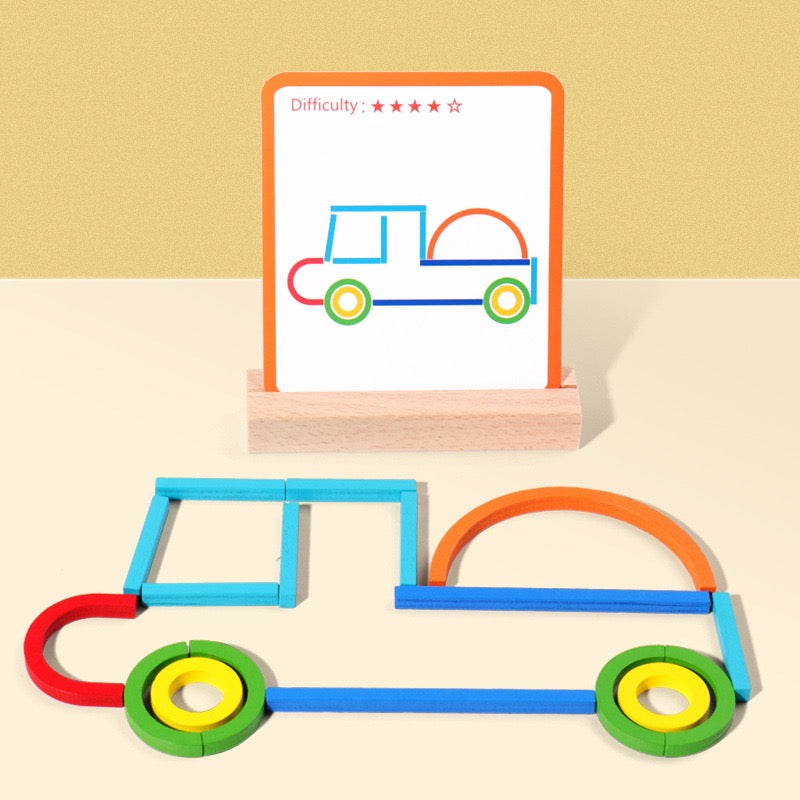 Sticks and Rings Creative Thinking Puzzle 兒童創意思維拼圖