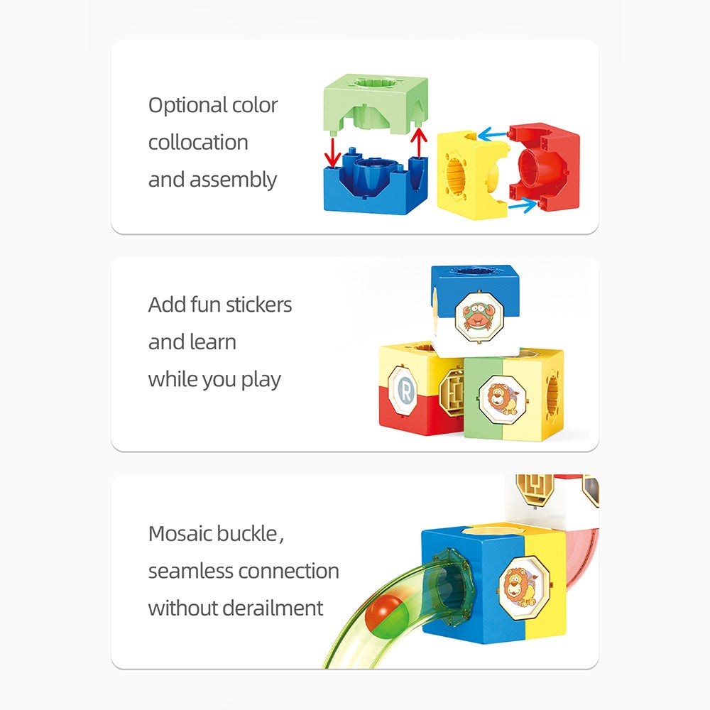 Marble Truck Toy 兒童創意滾球軌道積木套裝