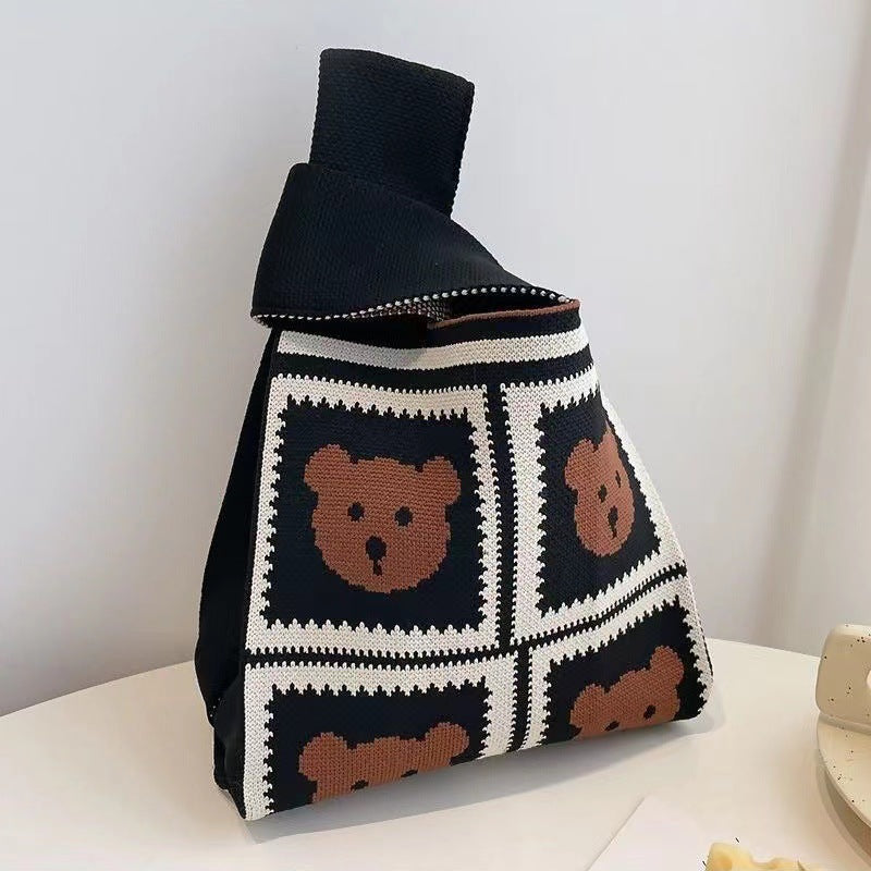 Tote Bag / Shoulder Bag 韓風/日系小熊針織手提包