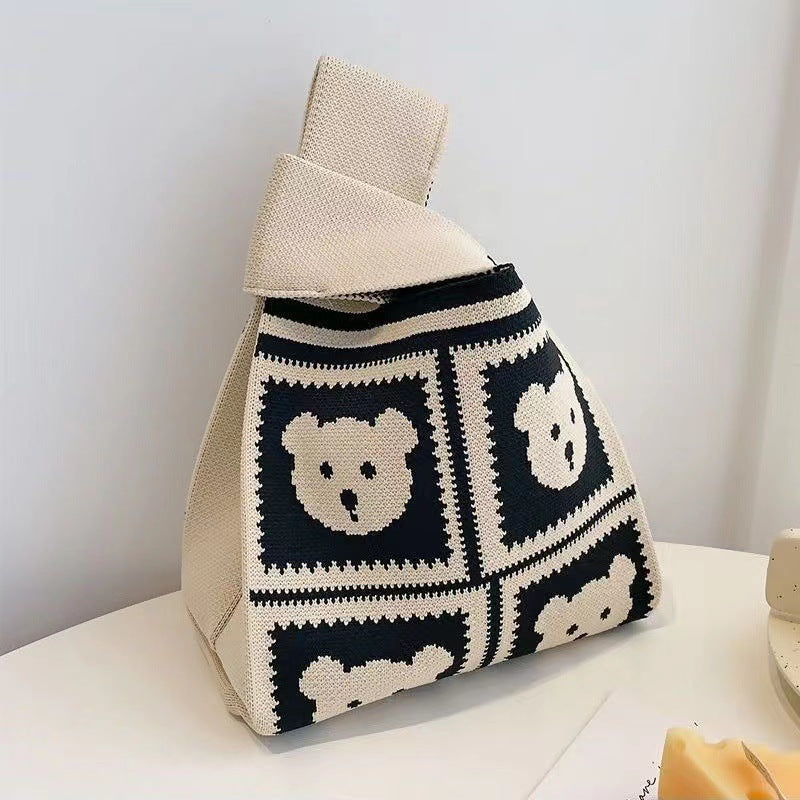 Tote Bag / Shoulder Bag 韓風/日系小熊針織手提包