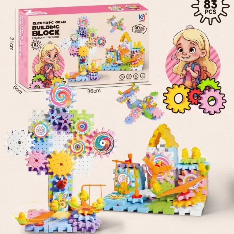 Electric Gear Building Blocks Set 電動齒輪積木套裝 (83pcs)