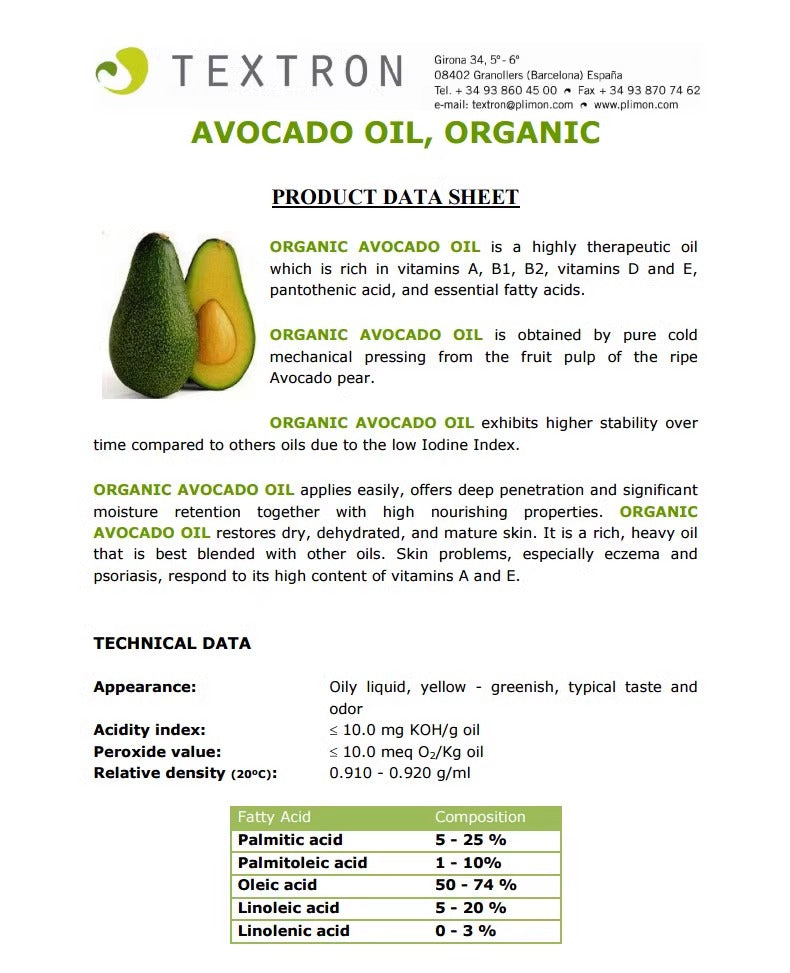 Organic Virgin Avocado Oil 有機綠牛油果油