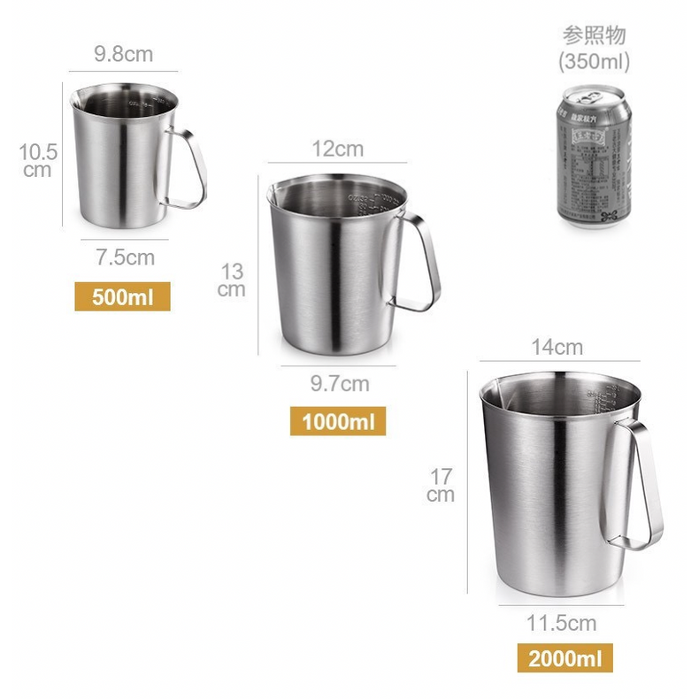 Scaled Pouring Pitcher 不銹鋼刻度壺