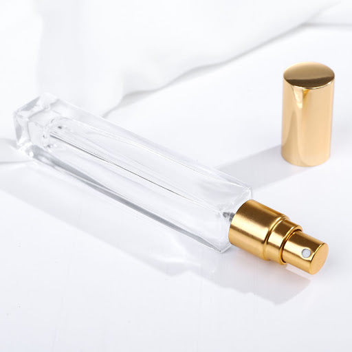 10ml Rectangle Glass Spray 長方形玻璃噴霧 (Black / Silver/ Gold lid)