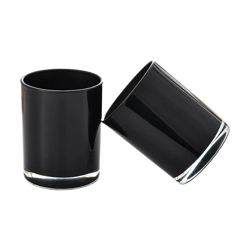 220ml Black Glass Tumbler with Clear Bottom 黑色玻璃杯(透明杯底)