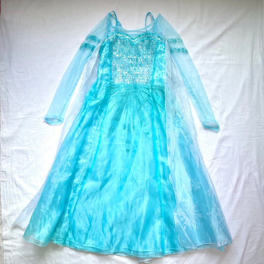 (Pre-loved) Disney Elsa Costume for Kids, Frozen 迪士尼愛莎公主裙 7/8 128cm