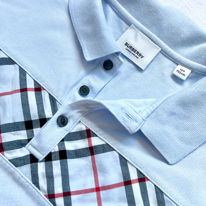 (Pre-loved) Burberry Light Blue T-Shirt 淺藍色短袖POLO衫 12Y