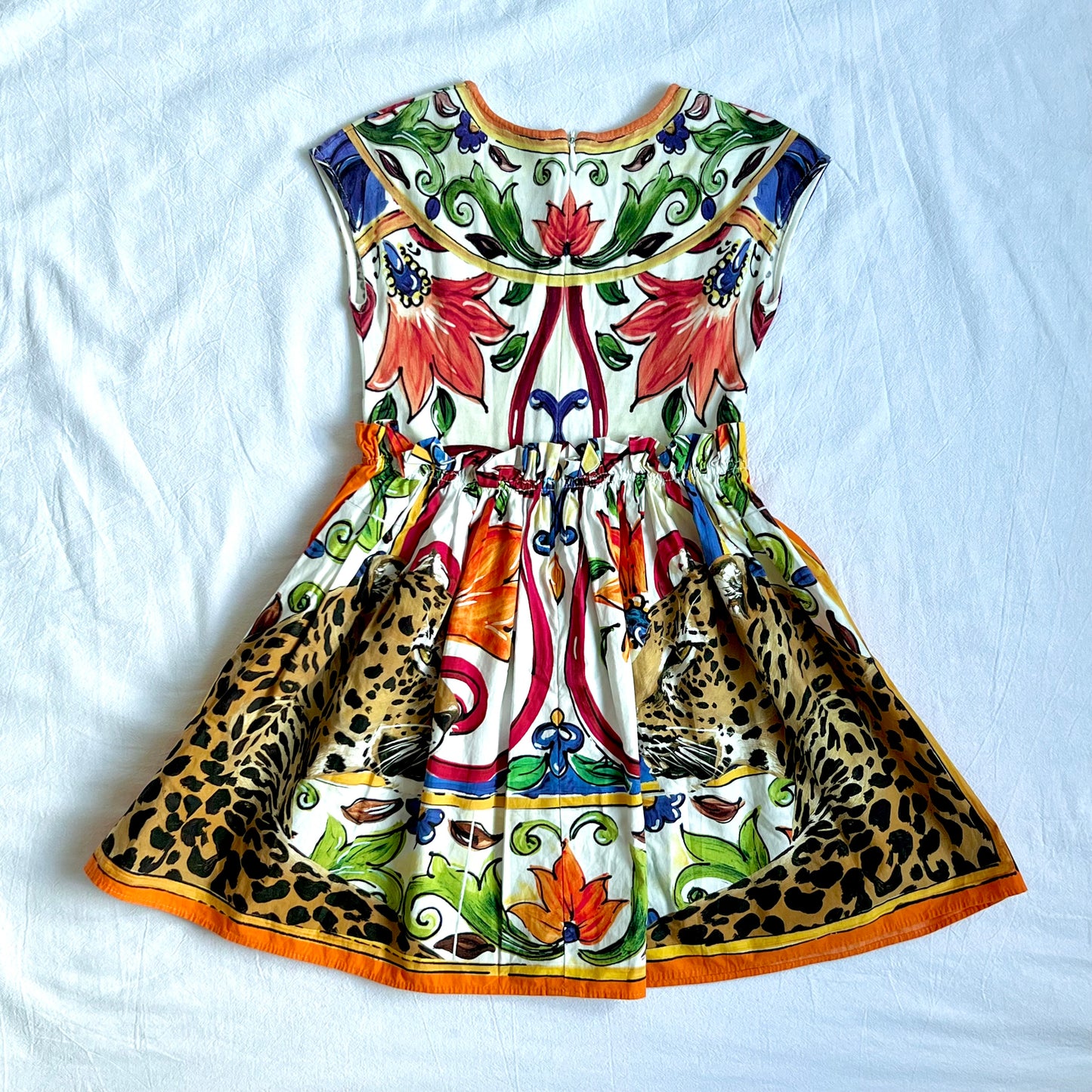 (Pre-loved) D&G Printing Pattern dress 女童豹款無袖裙 4Y / 110