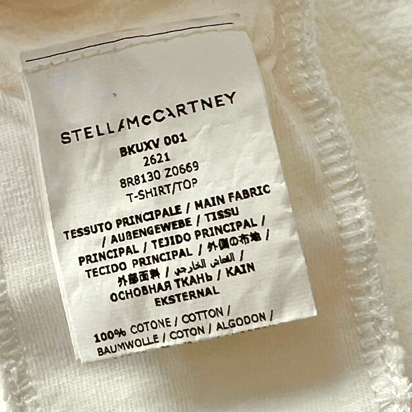 (Pre-loved) Stella McCartney White Pink mushroom T-Shirt 女童白色長袖T恤 3Y