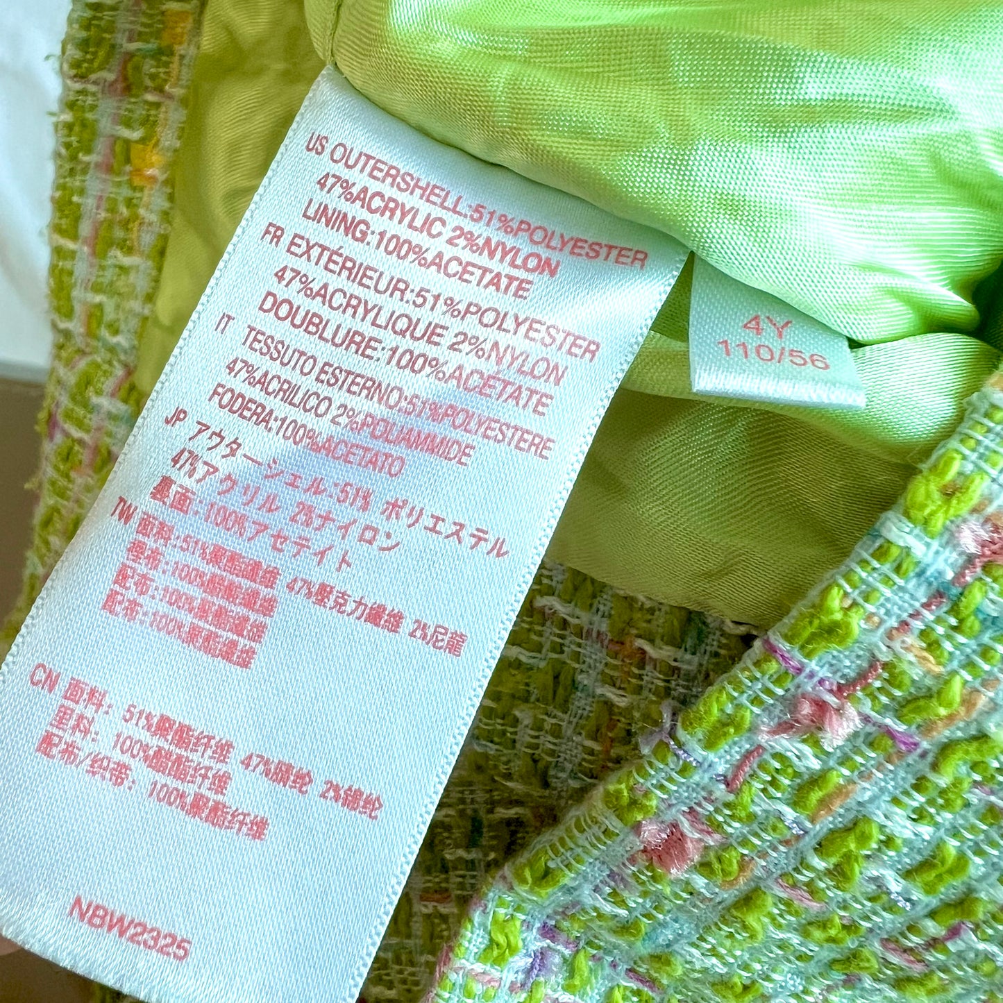 (Pre-loved) Nicholas & Bears Green Tweed Long Sleeves Dress 綠色毛呢套裝裙 4Y