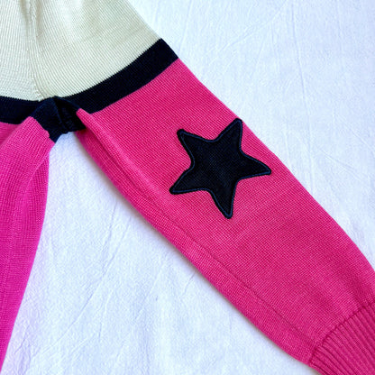 (Pre-loved) Nicholas & Bears Pink White Star Cardigan 粉紅色開襟羊毛衫 3Y