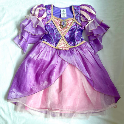(Pre-loved) Disney Costume Rapunzel Deluxe Dress 迪士尼長髮公主樂佩公主裙 4Y