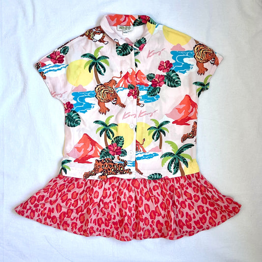 (Pre-loved) KENZO Pink Red Dress 粉紅色裙 4Y