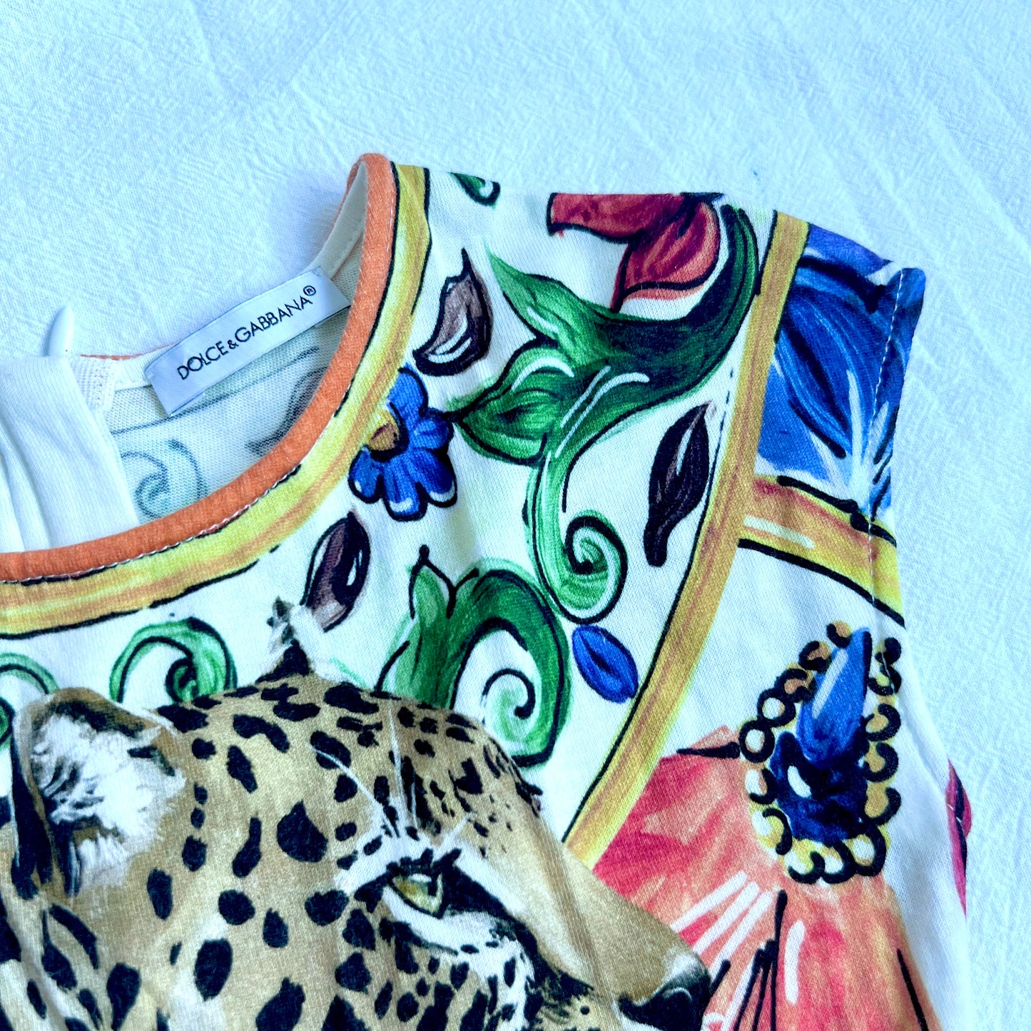 (Pre-loved) D&G Printing Pattern dress 女童豹款無袖裙 4Y / 110