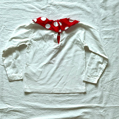 (Pre-loved) Stella McCartney White Pink mushroom T-Shirt 女童白色長袖T恤 3Y