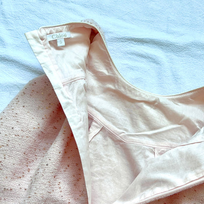 (Pre-loved) Chloe Pink Glitter Sleeveless Dress 女童粉紅色裙 3Y