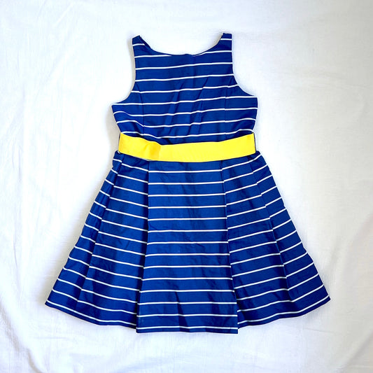 (Pre-loved) Polo Ralph Lauren Navy Blue Sleeveless Dress 藍色間條無袖裙 4Y