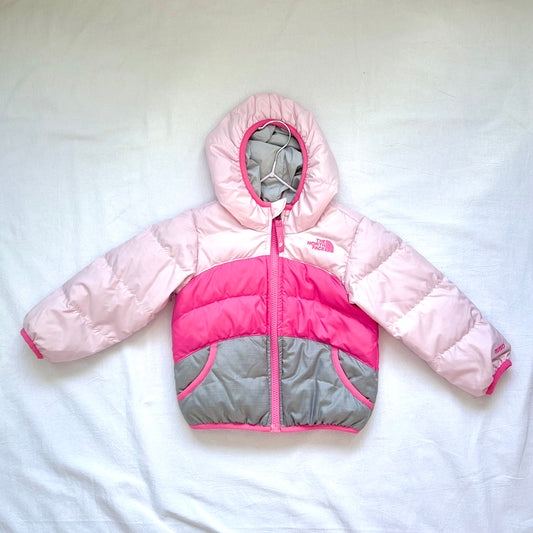 (Pre-loved) The North Face Pink 2-sided Down Jacket 粉紅色雙面羽絨褸 (remove tag) 2/3Y