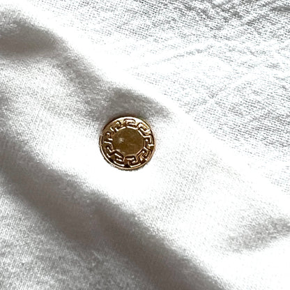 (Pre-loved) Versace Logo T-Shirt with Button 女童白色短袖T恤 2Y
