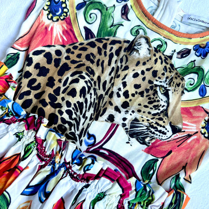 (Pre-loved) D&G Printing Pattern dress 女童豹款無袖裙 4Y / 110