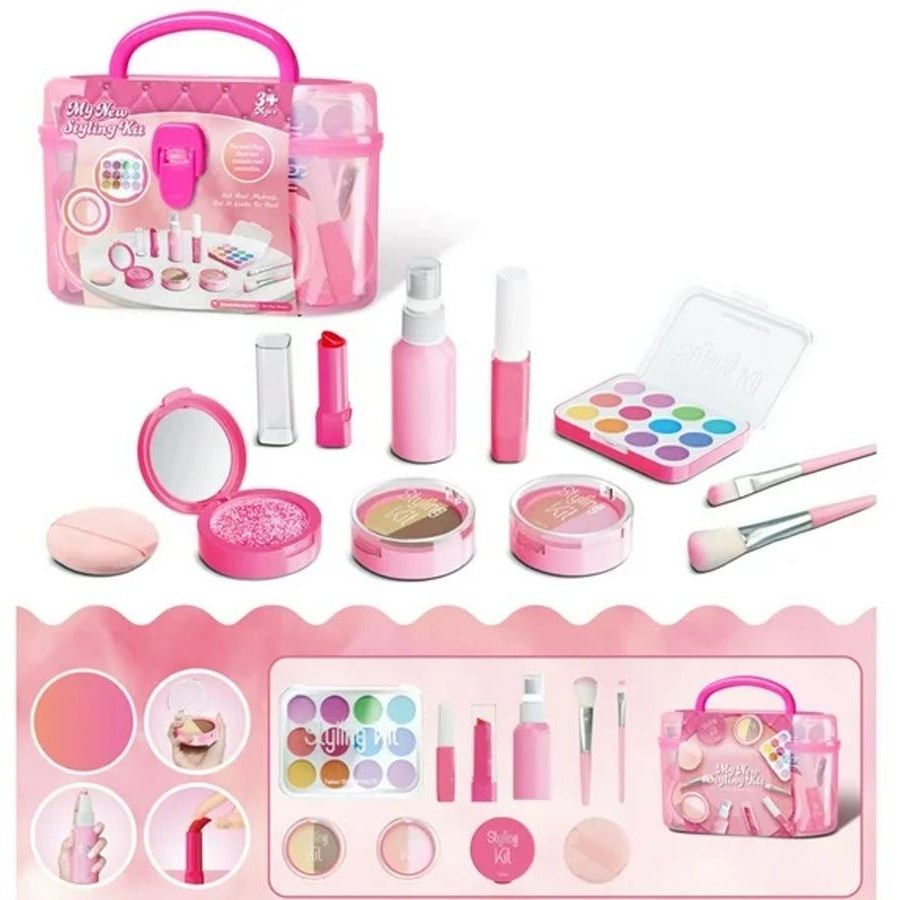 Children s Pretend Cosmetic Kit 兒童仿真化妝品套裝（附收納盒）
