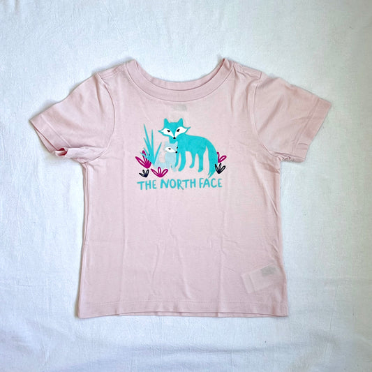 (Pre-loved) The North Face Fox White T-Shirt 狐狸粉紅色短袖衫 3Y