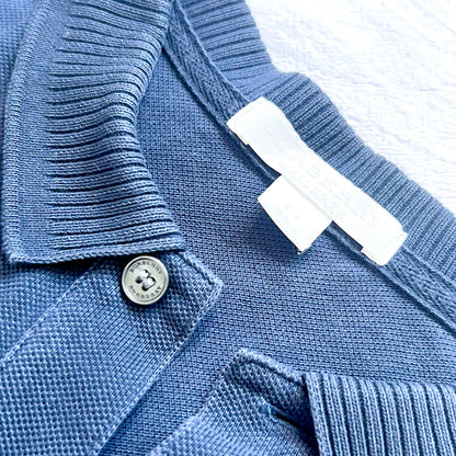 (Pre-loved) Burberry Dark Blue with Red Logo T-Shirt 深藍色短袖POLO衫 12Y