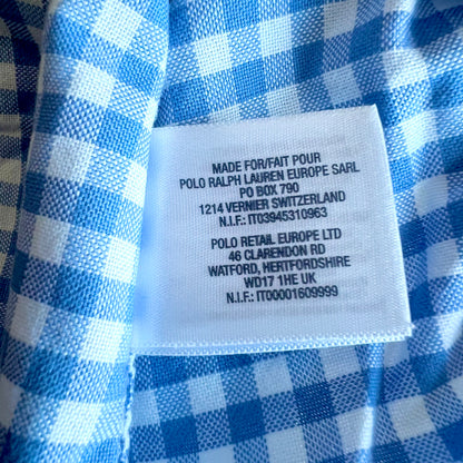 (Pre-loved) Polo Ralph Lauren Shirt 藍白格紋棉質襯衫 24M