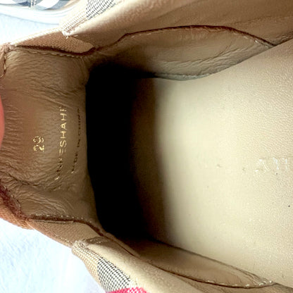 (Pre-loved) Burberry Checkered Sneaker 經典格紋棉質帆布鞋 27