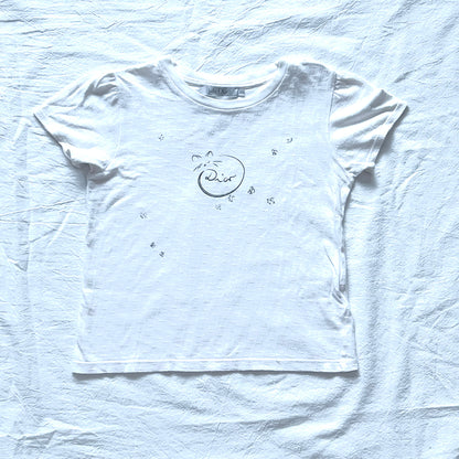 (Pre-loved) (Pre-loved) Baby Dior White Logo T-Shirt 女童白色短袖T恤 3Y