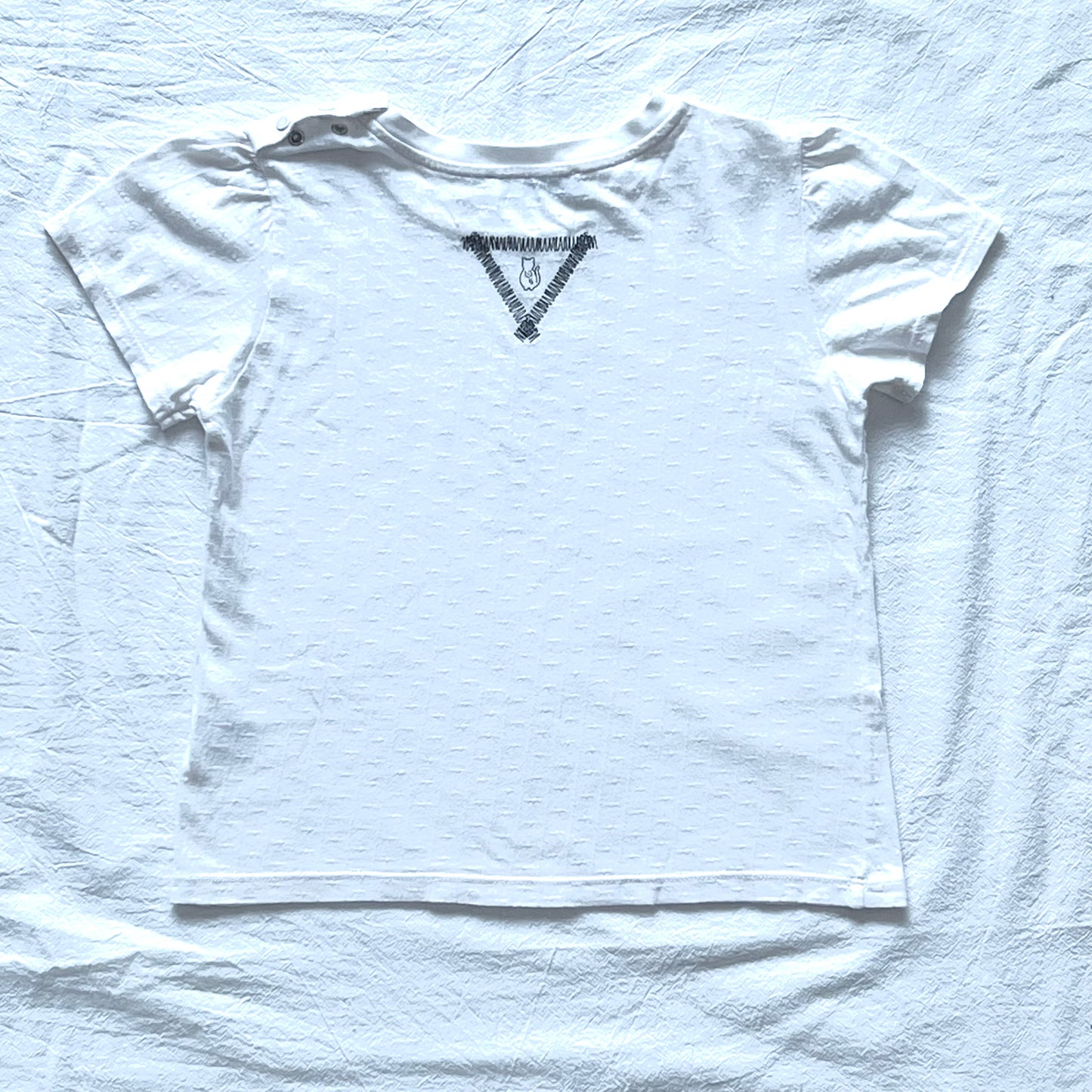 (Pre-loved) (Pre-loved) Baby Dior White Logo T-Shirt 女童白色短袖T恤 3Y