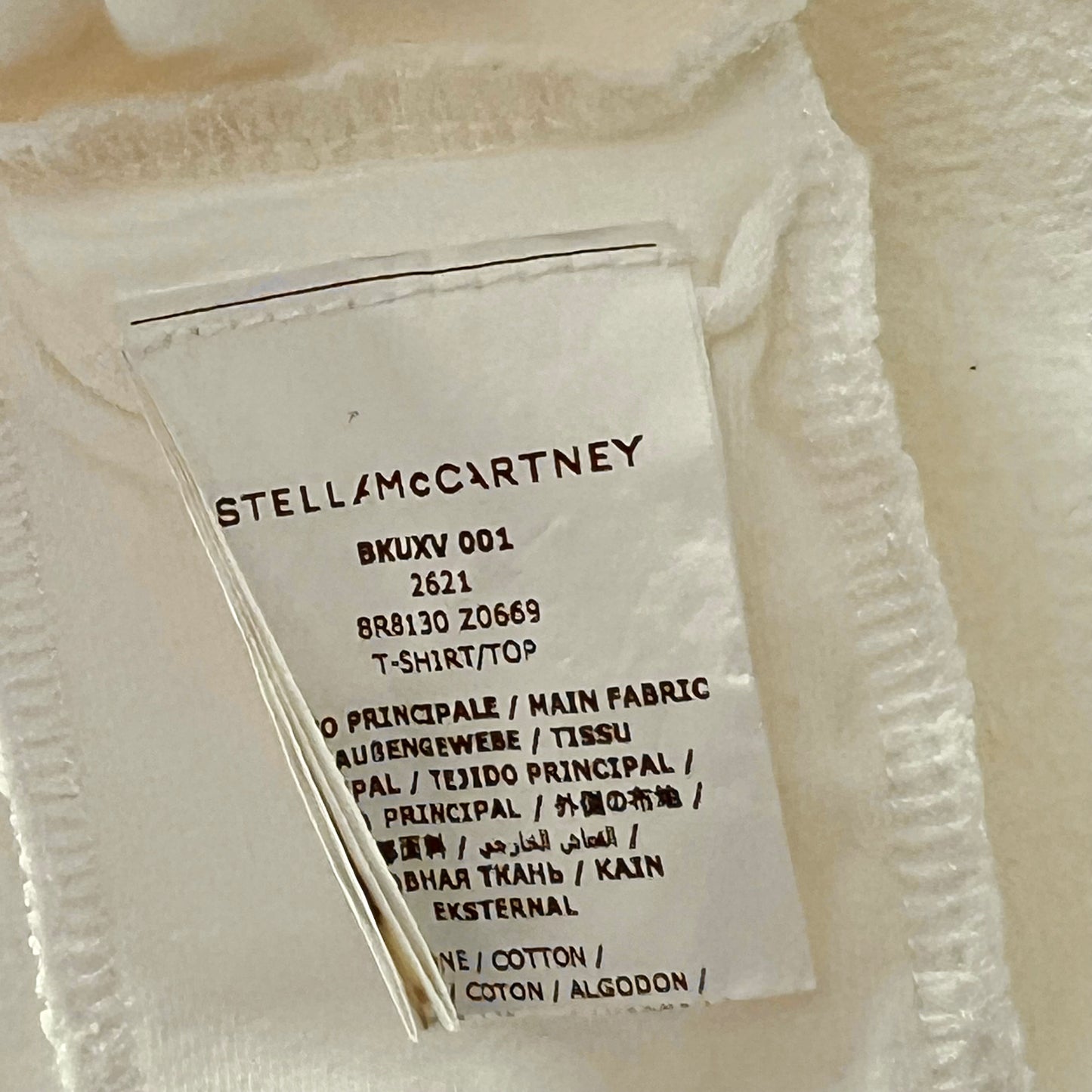 (Pre-loved) Stella McCartney White Pink mushroom T-Shirt 女童白色長袖T恤 3Y