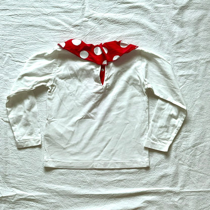 (Pre-loved) Stella McCartney White Pink mushroom T-Shirt 女童白色長袖T恤 3Y
