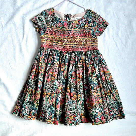 (Pre-loved) Bonpoint Duchesse Smocked Dress 女童無袖連身裙 4Y