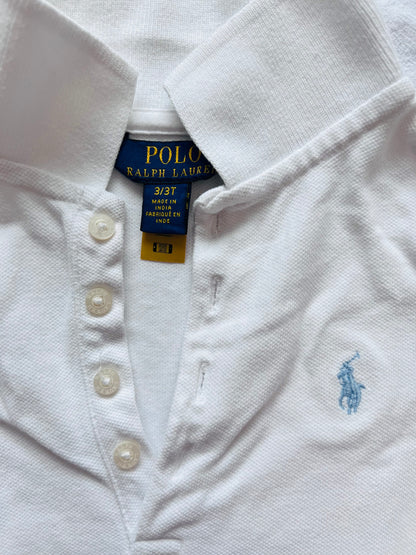 (Pre-loved) Polo Ralph Lauren white t-shirt chequered dress 白色恤衫格仔裙