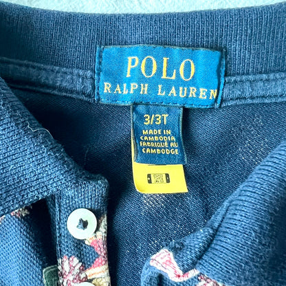 (Pre-loved) Polo Ralph Lauren Navy Blue Bear dress 女童藍色連身裙 3T