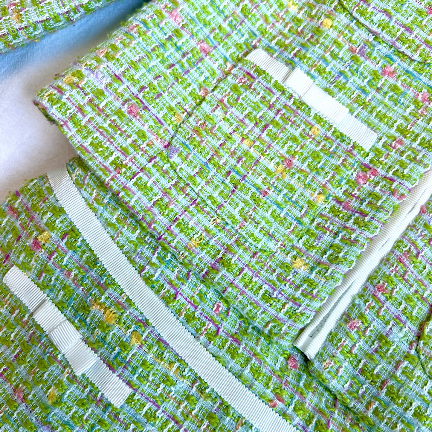 (Pre-loved) Nicholas & Bears Green Tweed Long Sleeves Dress 綠色毛呢套裝裙 4Y