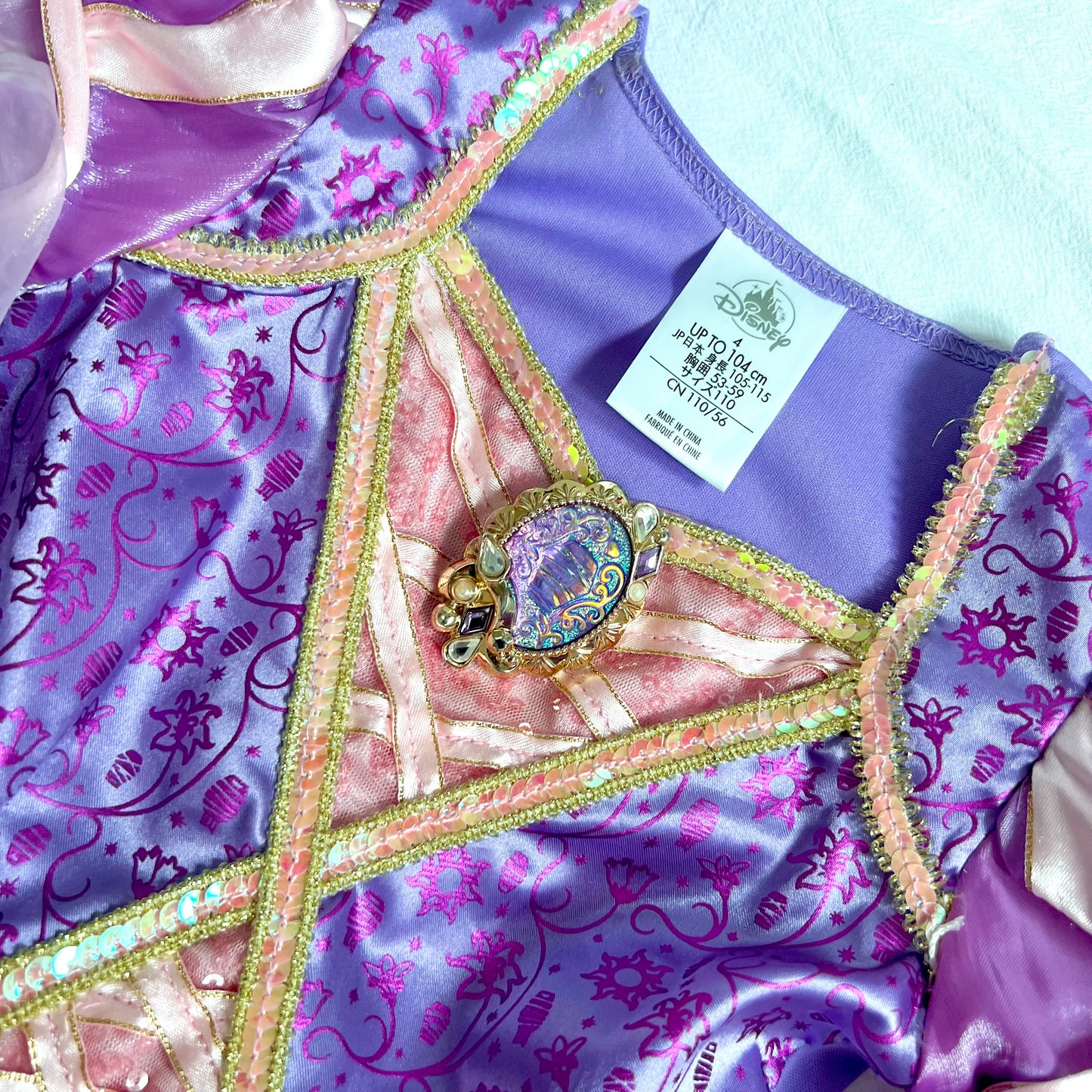 (Pre-loved) Disney Costume Rapunzel Deluxe Dress 迪士尼長髮公主樂佩公主裙 4Y