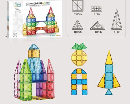 Mag Paradise Magnetic Tiles Kids Toys 磁力片積木兒童玩具