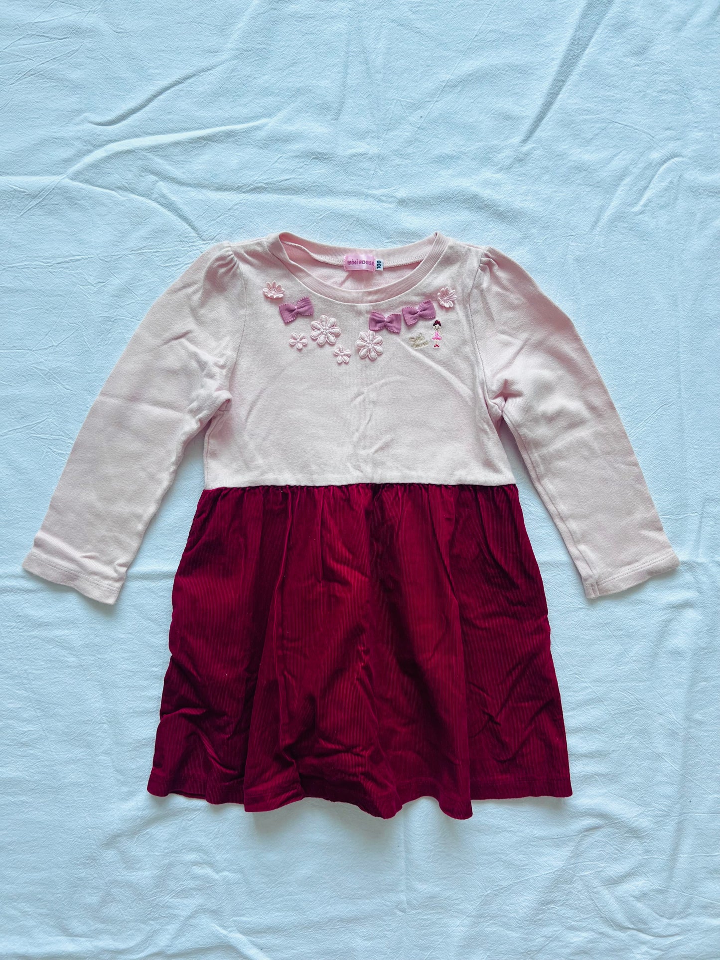 (Pre-loved) Mikihouse Pink & Red Dress