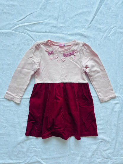 (Pre-loved) Mikihouse Pink & Red Dress