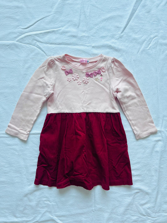 (Pre-loved) Mikihouse Pink & Red Dress