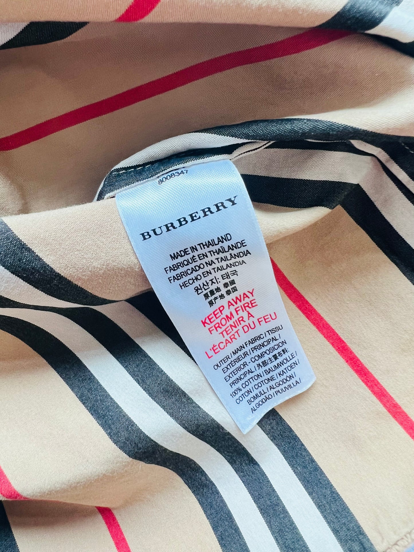 (Pre-loved) Burberry Dress 女童間條裙 4Y