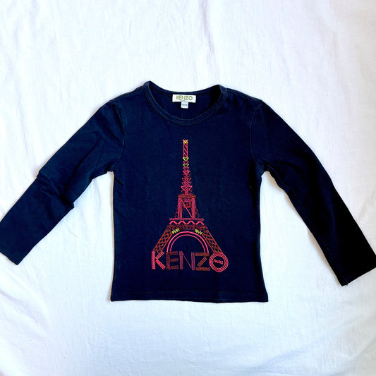 (Pre-loved) KENZO Blue Long Sleeves T-shirt 女童藍色長袖衫 4Y