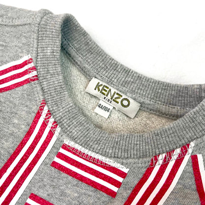 (Pre-loved) Kenzo Grey Sweater 灰色長袖衝衣 4Y