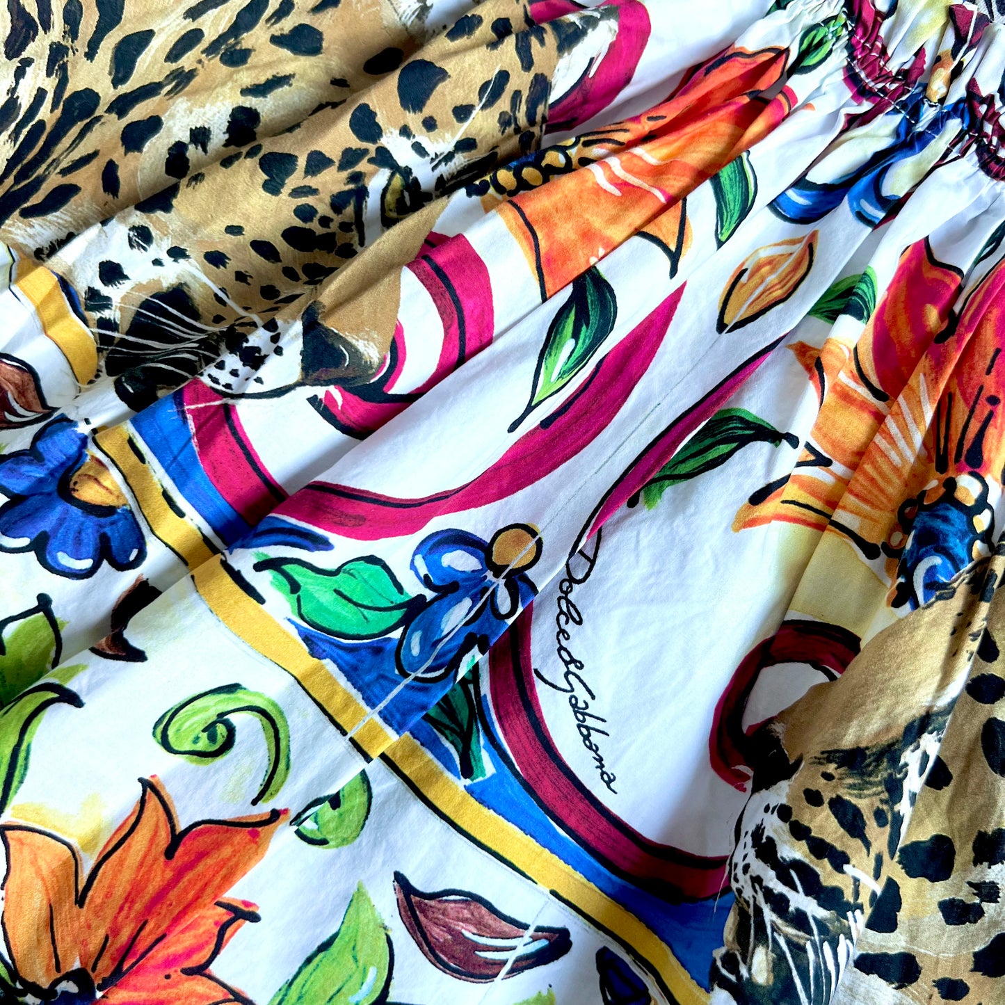 (Pre-loved) D&G Printing Pattern dress 女童豹款無袖裙 4Y / 110